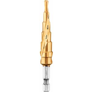 DeWalt Step Drill Bit, Impact Ready, 3/16-Inch-1/2-Inch (DWA1784IR) DeWalt Step Drill Bit, Impact Ready, 3/16-Inch-1/2-Inch (DWA1784IR)