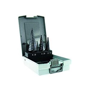 Tivoly 11448770001 FCE 430 Set of 3 Metal Conical Step Drill Bits HSS Cobalt 5% TiAlN Coated Diameter 4-12/4-20/4-30 mm Tivoly 11448770001 FCE 430 Set of 3 Metal Conical Step Drill Bits HSS Cobalt 5% TiAlN Coated Diameter 4-12/4-20/4-30 mm