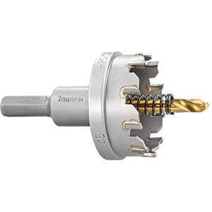 Starrett Tungsten Carbide Tipped Hole Saw SM45 Sheet Metal Cutter With Arbor & Pilot Drill Bit For Drilling Stainless Steel Aluminum Alloy 45 mm Starrett Tungsten Carbide Tipped Hole Saw SM45 Sheet Metal Cutter With Arbor & Pilot Drill Bit For Drilling Stainless Steel Aluminum Alloy 45 mm