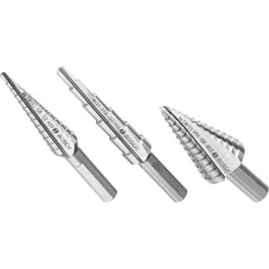 Bosch SDC30 3 pc. High-Speed Steel Turbo Step Drill Bit Set Bosch SDC30 3 pc. High-Speed Steel Turbo Step Drill Bit Set