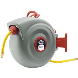 SIP 20m Retractable Air Hose Reel, 300psi Wall Mounted Compressor Hose with Coupler & Bracket SIP 20m Retractable Air Hose Reel, 300psi Wall Mounted Compressor Hose with Coupler & Bracket