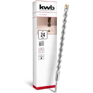 kwb SDS Plus Drill Bit, SDS Plus Hammer Drill Bit (Ø 24 mm x 460/400 mm, With Extremely Fast Carbide 4X Cutting Edge, For Reinforced Concrete, Stone & Masonry) kwb SDS Plus Drill Bit, SDS Plus Hammer Drill Bit (Ø 24 mm x 460/400 mm, With Extremely Fast Carbide 4X Cutting Edge, For Reinforced Concrete, Stone & Masonry)