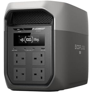 EF ECOFLOW DELTA 3 Max Portable Power Station, 2048Wh LiFePO₄ Battery, 2400W X-Boost Output, Ultra-Fast 0–80% Charging in 51 mins, Solar Generator for Home Backup, Power Outages, RV & Outdoor Use EF ECOFLOW DELTA 3 Max Portable Power Station, 2048Wh LiFePO₄ Battery, 2400W X-Boost Output, Ultra-Fast 0–80% Charging in 51 mins, Solar Generator for Home Backup, Power Outages, RV & Outdoor Use