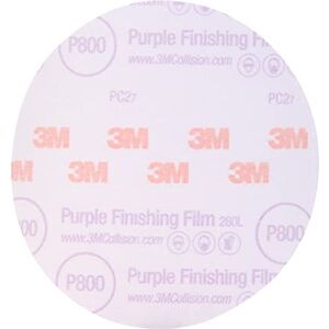 3M Hookit Purple Finishing Film Abrasive Disc 30670, 6 in, 800+ Grade, 50 Pack, Clear Coat Sanding, Paint Finishing, Defect Removal, Long Lasting 3M Hookit Purple Finishing Film Abrasive Disc 30670, 6 in, 800+ Grade, 50 Pack, Clear Coat Sanding, Paint Finishing, Defect Removal, Long Lasting