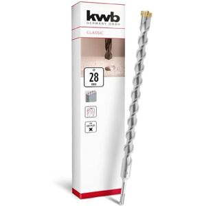 kwb SDS Plus Drill Bit, SDS Plus Hammer Drill Bit (Ø 28 mm x 460/400 mm, With Extremely Fast Carbide 4X Cutting Edge, For Reinforced Concrete, Stone & Masonry) kwb SDS Plus Drill Bit, SDS Plus Hammer Drill Bit (Ø 28 mm x 460/400 mm, With Extremely Fast Carbide 4X Cutting Edge, For Reinforced Concrete, Stone & Masonry)