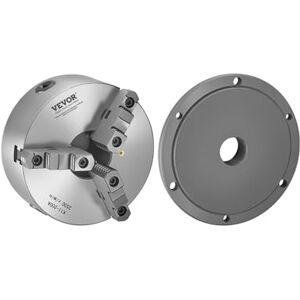VEVOR 3-Jaw Lathe Chuck, 8 Inch (200 mm), Self-Centering Chuck with 2 1/4 in-8 Threaded Backing Plate, 0.16-7.87 in (4-200 mm) Clamping Range with T-wrench Screws, HT300 Material, for Wood Metal Lathe VEVOR 3-Jaw Lathe Chuck, 8 Inch (200 mm), Self-Centering Chuck with 2 1/4 in-8 Threaded Backing Plate, 0.16-7.87 in (4-200 mm) Clamping Range with T-wrench Screws, HT300 Material, for Wood Metal Lathe