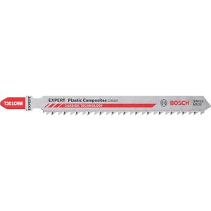 Bosch 3x EXPERT Plastic Composites Clean T301CHM Jigsaw Blade (for WPC Wood plastic, Solid surface composite, Length 117 mm, Professional Accessory Jigsaw) Bosch 3x EXPERT Plastic Composites Clean T301CHM Jigsaw Blade (for WPC Wood plastic, Solid surface composite, Length 117 mm, Professional Accessory Jigsaw)