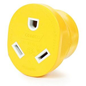 Camco Power Grip RV Generator Adapter Features a Heavy-Duty 30 Amp Locking Male and Female Connection Rated for 125 Volts / 3750 Watts (55333) Camco Power Grip RV Generator Adapter Features a Heavy-Duty 30 Amp Locking Male and Female Connection Rated for 125 Volts / 3750 Watts (55333)
