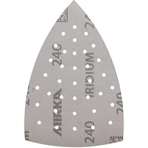 Mirka Iridium Sanding Triangle Premium Sandpaper 100x152x152mm 36-hole hook and loop, Grit 240, 10 pcs/For sanding paint, putty, primer, wood, steel, mineral-based materials, plastic Mirka Iridium Sanding Triangle Premium Sandpaper 100x152x152mm 36-hole hook and loop, Grit 240, 10 pcs/For sanding paint, putty, primer, wood, steel, mineral-based materials, plastic