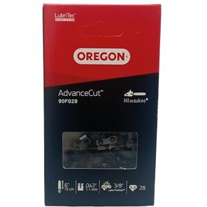 Oregon Chainsaw Chain 3/8" LP Pitch, .043" (1.1 mm) Gauge for 6" (15cm) Bar, 28 Drive Links – Low-Kickback Replacement Saw Chain for Small Chainsaw & Pruning Saw, Fits Milwaukee M12 FHS-0 and M12 FHS Oregon Chainsaw Chain 3/8" LP Pitch, .043" (1.1 mm) Gauge for 6" (15cm) Bar, 28 Drive Links – Low-Kickback Replacement Saw Chain for Small Chainsaw & Pruning Saw, Fits Milwaukee M12 FHS-0 and M12 FHS