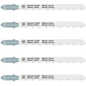 Fein Jigsaw blade F-IRON Jig 26 AS for metal BIM 75 T1.2 MS SC. For sheet metal and metal, stainless steel, INOX, sheet steel. PU=5 pcs. Fein Jigsaw blade F-IRON Jig 26 AS for metal BIM 75 T1.2 MS SC. For sheet metal and metal, stainless steel, INOX, sheet steel. PU=5 pcs.