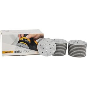 Mirka Iridium Soft sanding discs Ø 77 mm/grit P400 / Hook & Loop Multifit / 20 pieces/foam-based abrasive for precise dry sanding, clear coat sanding, finish Mirka Iridium Soft sanding discs Ø 77 mm/grit P400 / Hook & Loop Multifit / 20 pieces/foam-based abrasive for precise dry sanding, clear coat sanding, finish