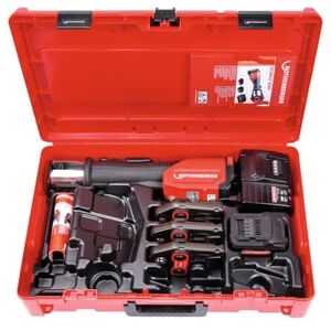 Rothenberger 1000001924 Romax 4000 Set Press Machine Standard, EU, 4Ah Battery Capacity, SV Press Jaws Contour, 15 mm 22 mm 28 mm Working Area Diameter Rothenberger 1000001924 Romax 4000 Set Press Machine Standard, EU, 4Ah Battery Capacity, SV Press Jaws Contour, 15 mm 22 mm 28 mm Working Area Diameter