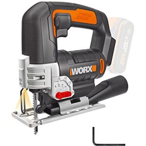 WORX WX543 20V Cordless Jigsaw with 1x 2.0Ah Battery, Charger & Carry Case – Variable Speed, 4-Stage Pendulum, Bevel Cutting Base, LED Light & Dust Blower for Clean, Precise Cuts WORX WX543 20V Cordless Jigsaw with 1x 2.0Ah Battery, Charger & Carry Case – Variable Speed, 4-Stage Pendulum, Bevel Cutting Base, LED Light & Dust Blower for Clean, Precise Cuts