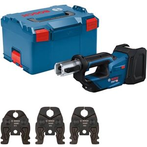 Bosch 18V System Cordless Press Tool GPT 18V-19 (Power of 19 kN, 360° rotatable Head, incl. Press Jaw Comp M15, M22, M28, L-BOXX) Bosch 18V System Cordless Press Tool GPT 18V-19 (Power of 19 kN, 360° rotatable Head, incl. Press Jaw Comp M15, M22, M28, L-BOXX)