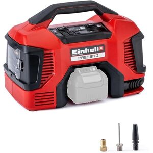 Einhell PRESSITO Power X-Change Cordless Air Compressor 3-in-1, High-Pressure Pump, Low-Pressure Inflator and Low Pressure Suction/Deflating Solo Battery and Charger Not Included Einhell PRESSITO Power X-Change Cordless Air Compressor 3-in-1, High-Pressure Pump, Low-Pressure Inflator and Low Pressure Suction/Deflating Solo Battery and Charger Not Included