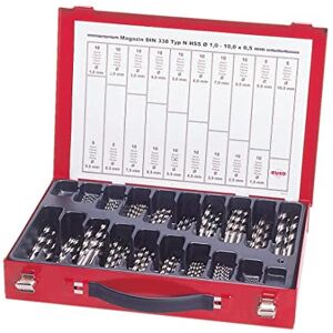 Ruko HSSE-Co 5 Twist Drill Bit Set in Magazine, DIN 338, Type VA, Gold Finish, 170 Pieces, R215200 Ruko HSSE-Co 5 Twist Drill Bit Set in Magazine, DIN 338, Type VA, Gold Finish, 170 Pieces, R215200