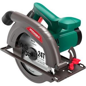 HYCHIKA BETTER TOOLS FOR BETTER LIFE HYCHIKA Circular Saw,1300W 4500RPM with Saw Blade (24T 185mm), Maximum Cutting Depth 65mm (90º), 45mm (45º) for Cutting Wood and Plastic HYCHIKA BETTER TOOLS FOR BETTER LIFE HYCHIKA Circular Saw,1300W 4500RPM with Saw Blade (24T 185mm), Maximum Cutting Depth 65mm (90º), 45mm (45º) for Cutting Wood and Plastic