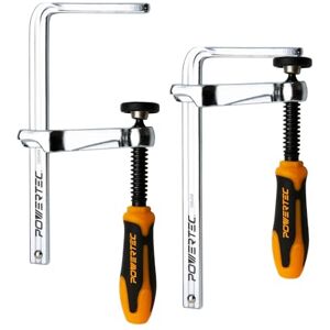 POWERTEC 71410 Quick Screw Guide Rail Clamp for MFT Table and Track Saw Guide Rail System, 5-3/8” Capacity x 2-3/8” Throat Depth, 400lbs Clamping Force, 2 Pack POWERTEC 71410 Quick Screw Guide Rail Clamp for MFT Table and Track Saw Guide Rail System, 5-3/8” Capacity x 2-3/8” Throat Depth, 400lbs Clamping Force, 2 Pack