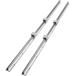VEVOR Linear Guide Rail Set, SBR16 1500mm, 2 PCS 59 in/1500 mm SBR16 Guide Rails and 4 PCS SBR16UU Slide Blocks, Linear Rails and Bearings Kit for Automated Machines DIY Project CNC Router Machines VEVOR Linear Guide Rail Set, SBR16 1500mm, 2 PCS 59 in/1500 mm SBR16 Guide Rails and 4 PCS SBR16UU Slide Blocks, Linear Rails and Bearings Kit for Automated Machines DIY Project CNC Router Machines
