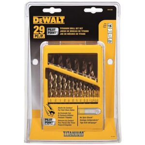 DeWalt Titanium Drill Bit Set with Pilot Point, 29-Piece (DW1369) DeWalt Titanium Drill Bit Set with Pilot Point, 29-Piece (DW1369)