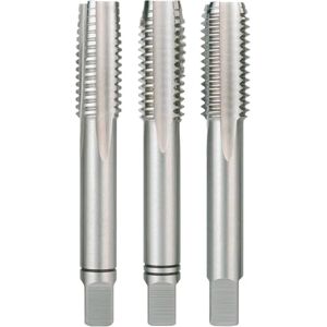 RUKO HSS Hand Tap Set, DIN 352, Ground, Bright Finish, M 4.5 x 0.75 mm Nominal Thread Size, 50.0 mm Length, 3 Pieces, R230045 RUKO HSS Hand Tap Set, DIN 352, Ground, Bright Finish, M 4.5 x 0.75 mm Nominal Thread Size, 50.0 mm Length, 3 Pieces, R230045