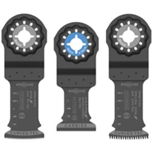 Bosch OSL003VP 3-Piece 1-1/4 In. Starlock Oscillating Multi Tool Assorted Set Plunge Cut Blades for Mixed Applications in Metal, Wood, and Other General Purpose Materials Bosch OSL003VP 3-Piece 1-1/4 In. Starlock Oscillating Multi Tool Assorted Set Plunge Cut Blades for Mixed Applications in Metal, Wood, and Other General Purpose Materials
