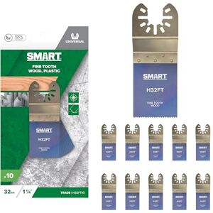 SMART H63FT10 Trade 63mm Fine Tooth Multi-Tool Saw Blades Pack of 10 SMART H63FT10 Trade 63mm Fine Tooth Multi-Tool Saw Blades Pack of 10