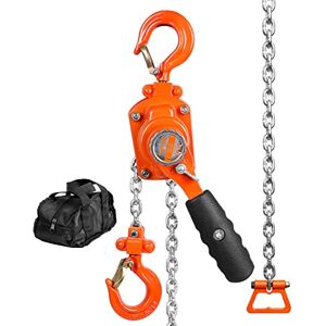 VEVOR Manual Lever Chain Hoist, 1/4 Ton 550 lbs Capacity 5 FT Come Along, G80 Galvanized Carbon Steel with Weston Double-Pawl Brake, Auto Chain Leading & 360° Rotation Hook, for Garage Factory Dock VEVOR Manual Lever Chain Hoist, 1/4 Ton 550 lbs Capacity 5 FT Come Along, G80 Galvanized Carbon Steel with Weston Double-Pawl Brake, Auto Chain Leading & 360° Rotation Hook, for Garage Factory Dock