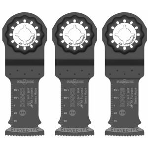 Bosch OSL114F-3 3-Pack 1-1/4 In. Starlock Oscillating Multi Tool All Purpose Bi-Metal Plunge Cut Blades for Applications in Wood, Wood with Nails, Drywall, PVC, Metal (Nails and Staples) Bosch OSL114F-3 3-Pack 1-1/4 In. Starlock Oscillating Multi Tool All Purpose Bi-Metal Plunge Cut Blades for Applications in Wood, Wood with Nails, Drywall, PVC, Metal (Nails and Staples)