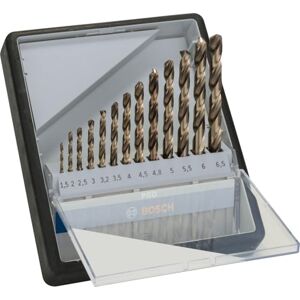 Bosch 13x PRO Stainless Steel HSS-Co Twist Drill Bit Set (for Steel, Stainless steel, Ø 1,5, 2,0, 2,5, 3,0, 3,2, 3,5, 4,0, 4,5, 4,8, 5,0, 5,5, 6,0, 6,5 mm, Professional Accessory Rotary Drill/Drivers) Bosch 13x PRO Stainless Steel HSS-Co Twist Drill Bit Set (for Steel, Stainless steel, Ø 1,5, 2,0, 2,5, 3,0, 3,2, 3,5, 4,0, 4,5, 4,8, 5,0, 5,5, 6,0, 6,5 mm, Professional Accessory Rotary Drill/Drivers)