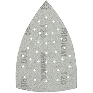 Mirka Iridium Sanding Triangle Premium Sandpaper 100x152x152mm 36-hole hook and loop, Grit 120, 10 pcs/For sanding paint, putty, primer, wood, steel, mineral-based materials, plastic Mirka Iridium Sanding Triangle Premium Sandpaper 100x152x152mm 36-hole hook and loop, Grit 120, 10 pcs/For sanding paint, putty, primer, wood, steel, mineral-based materials, plastic