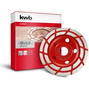 kwb Diamond Cup Wheel, Diamond Grinding Disc (with 2-Row Rim, Ø 125 mm, for Angle Grinders, Ideal for Concrete with Reinforcement, Plaster, Screed and Tile Adhesive) kwb Diamond Cup Wheel, Diamond Grinding Disc (with 2-Row Rim, Ø 125 mm, for Angle Grinders, Ideal for Concrete with Reinforcement, Plaster, Screed and Tile Adhesive)