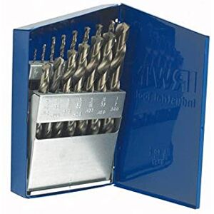 IRWIN 63137 Cobalt Alloy Steel Fractional Straight Shank Jobber Length Metal Index Drill Bit Set, 15-Piece IRWIN 63137 Cobalt Alloy Steel Fractional Straight Shank Jobber Length Metal Index Drill Bit Set, 15-Piece