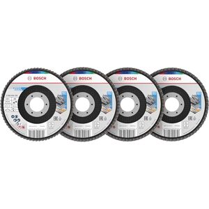 Bosch 15x X451 Flap Disc Set (for Steel, Aluminium, Ø 115 mm, Grit 40, 60, 80, 120, Professional Accessory Large Angle Grinder) Bosch 15x X451 Flap Disc Set (for Steel, Aluminium, Ø 115 mm, Grit 40, 60, 80, 120, Professional Accessory Large Angle Grinder)
