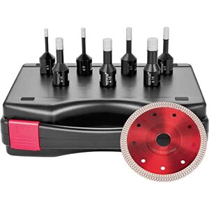 VEVOR Diamond Drill Bits 7PCS Diamond Hole Saw 6/6/8/8/10/12/14mm Tile Hole Saw Kit Vacuum Brazed Diamond Drill Bit 0.59in/15mm Segment Tile Hole Saw w Storage Case for Tile Ceramic Porcelain Marble VEVOR Diamond Drill Bits 7PCS Diamond Hole Saw 6/6/8/8/10/12/14mm Tile Hole Saw Kit Vacuum Brazed Diamond Drill Bit 0.59in/15mm Segment Tile Hole Saw w Storage Case for Tile Ceramic Porcelain Marble