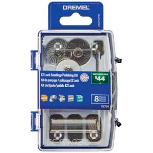 Dremel EZ726-01 EZ Lock Sanding & Polishing Rotary Accessories Kit, 8-Piece Assorted Set Ideal for for Light Sanding, Detail Cleaning, or Polishing Materials Dremel EZ726-01 EZ Lock Sanding & Polishing Rotary Accessories Kit, 8-Piece Assorted Set Ideal for for Light Sanding, Detail Cleaning, or Polishing Materials