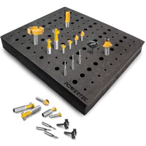 POWERTEC 71046 Router Bit Tray for 110 Bits POWERTEC 71046 Router Bit Tray for 110 Bits