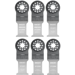 SMART 6 Piece Starlock Fitment Multi Tool Blade Set, 6 x Multitool Blades, ST6MAK SMART 6 Piece Starlock Fitment Multi Tool Blade Set, 6 x Multitool Blades, ST6MAK