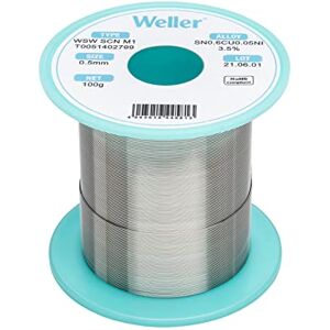 Weller WSW SCN M1 (T0051402799) Lead Free Solder Wire, Ø 0.5mm, Alloy Sn99.3Cu0.6Ni0.05, Flux content 3.5%, 100g Weller WSW SCN M1 (T0051402799) Lead Free Solder Wire, Ø 0.5mm, Alloy Sn99.3Cu0.6Ni0.05, Flux content 3.5%, 100g