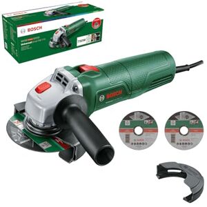 Bosch Small Angle Grinder UniversalGrind 750-115 (750 W; 3X Straight Cutting Discs; for Grinding, Cutting, Brushing and Sanding; in Carton Packaging) Bosch Small Angle Grinder UniversalGrind 750-115 (750 W; 3X Straight Cutting Discs; for Grinding, Cutting, Brushing and Sanding; in Carton Packaging)