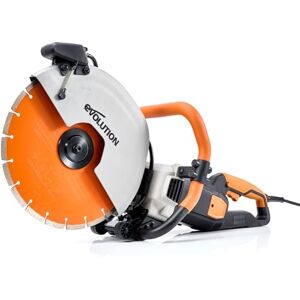 Evolution Power Tools R350DCT Concrete Saw, Cut Off Saw, for Cutting Concrete, Stone, Brick, Roof Tile & More, 350mm Electric Disc Cutter, Premium Diamond Blade, 110V, 350mm, 2700W Evolution Power Tools R350DCT Concrete Saw, Cut Off Saw, for Cutting Concrete, Stone, Brick, Roof Tile & More, 350mm Electric Disc Cutter, Premium Diamond Blade, 110V, 350mm, 2700W