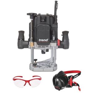 Trend T14 Variable Speed 2300W Router and Safety Gear Set, 1/2 Inch Plunge Router, 240V, Air Stealth Dust Mask & Safety Glasses, T14/SAFE/SET Trend T14 Variable Speed 2300W Router and Safety Gear Set, 1/2 Inch Plunge Router, 240V, Air Stealth Dust Mask & Safety Glasses, T14/SAFE/SET