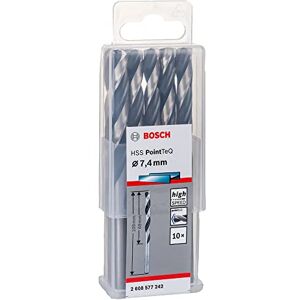 Bosch Professional 10-Piece PointTeQ HSS Twist Drill Bit (for Metal, 7.4 x 69 x 109 mm, Drill Driver Accessories) Bosch Professional 10-Piece PointTeQ HSS Twist Drill Bit (for Metal, 7.4 x 69 x 109 mm, Drill Driver Accessories)