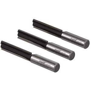 Trend Trade Pack of 3 Straight Multi-Purpose Router Cutters, 1/2 Inch Shank with 12.7mm Cut Diameter and 50mm Cut Length, Tungsten Carbide Tipped, TR/PACK/3 Trend Trade Pack of 3 Straight Multi-Purpose Router Cutters, 1/2 Inch Shank with 12.7mm Cut Diameter and 50mm Cut Length, Tungsten Carbide Tipped, TR/PACK/3