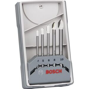 Bosch Professional 5-Piece CYL-9 Ceramic Tile Drill Bit Set (for Tiles, Porcelain and Ceramics, Accessories for Drills), silver, 4mm/5mm/6mm/8mm/10mm, 2608587169 Bosch Professional 5-Piece CYL-9 Ceramic Tile Drill Bit Set (for Tiles, Porcelain and Ceramics, Accessories for Drills), silver, 4mm/5mm/6mm/8mm/10mm, 2608587169