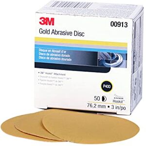 3M Hookit Gold Disc 216U, 00913, 3 in, P400 Grade, 50 Discs, Automotive Abrasive Discs 3M Hookit Gold Disc 216U, 00913, 3 in, P400 Grade, 50 Discs, Automotive Abrasive Discs