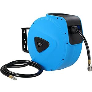 BAKAJI Compressed Air Hose Reel with Hose 20 m Connection 1/4 Inch Wall Mount Automatic Lock System, Space-Saving Accessory Compressor Compressed Air Max Pressure 18 Bar BAKAJI Compressed Air Hose Reel with Hose 20 m Connection 1/4 Inch Wall Mount Automatic Lock System, Space-Saving Accessory Compressor Compressed Air Max Pressure 18 Bar