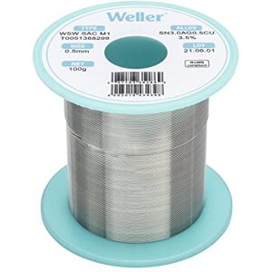 Weller WSW SAC M1 (T0051388299) Lead Free Solder Wire, Ø 0.5mm, Alloy Sn96.5Ag3.0Cu0.5, Flux content 3.5%, 100g Weller WSW SAC M1 (T0051388299) Lead Free Solder Wire, Ø 0.5mm, Alloy Sn96.5Ag3.0Cu0.5, Flux content 3.5%, 100g