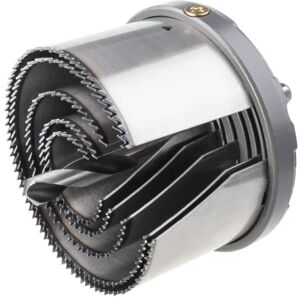 Wolfcraft "Professional" Multi-Blade Hole Saw, Ø 28-74 mm I 2220000 I Saw with 5 quick-change blades, Ø 28-74 mm, cutting depth 40 mm Wolfcraft "Professional" Multi-Blade Hole Saw, Ø 28-74 mm I 2220000 I Saw with 5 quick-change blades, Ø 28-74 mm, cutting depth 40 mm